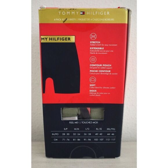 Tommy Hilfiger DR09162629 Men's Sz L Multi Cotton Stretch Boxer Briefs, 4-Pack - Picture 2 of 5